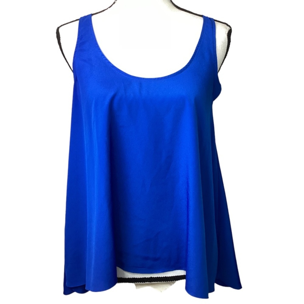 JAYGODFREY Open Sexy Back Sway Blue Sleeveless Top Size 6